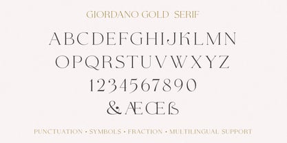 Giordano Gold Font Poster 13