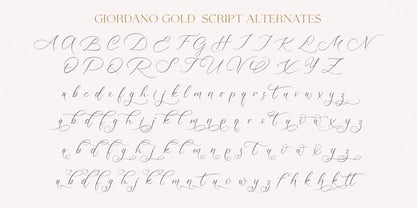 Giordano Gold Font Poster 15