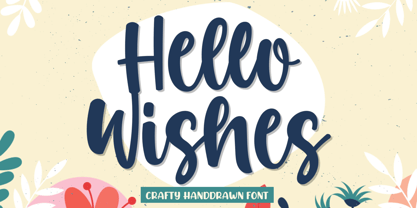 Hello Wishes Font Poster 1