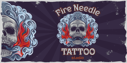 Fire Needle Font Poster 2