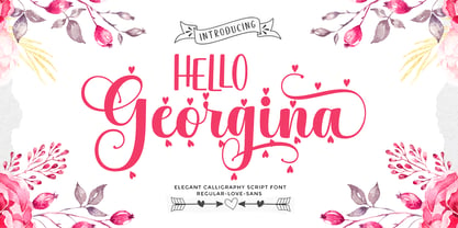 Hello Georgina Script Font Poster 5