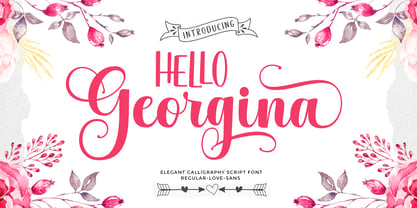Hello Georgina Script Font Poster 1