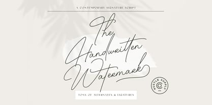 The Handwritten Watermark Font Poster 1