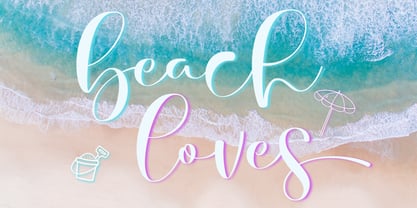 Beach Loves Font Poster 1