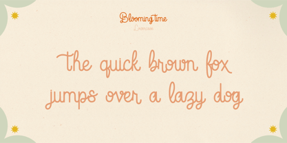 Blooming Time Font Poster 3