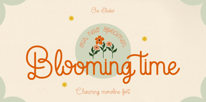 Blooming Time Font Poster 1