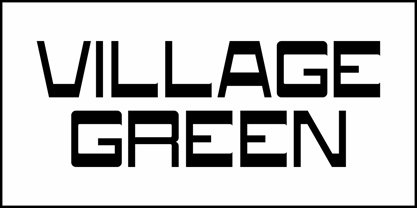 Village Green JNL Font Poster 2