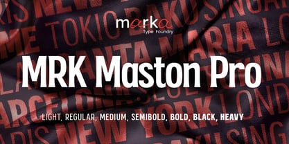 MRK Maston Pro Font Poster 1