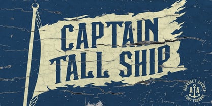 Captain Tall Ship Font Poster 1