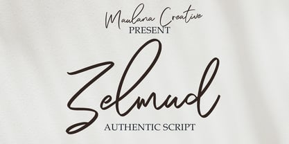 Zelmud Script Font Poster 1