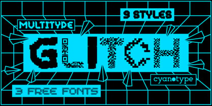 MultiType Glitch Font Poster 1