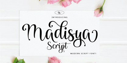 Madisya Script Font Poster 1