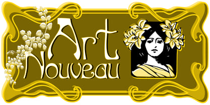 P22 Art Nouveau Font Poster 1