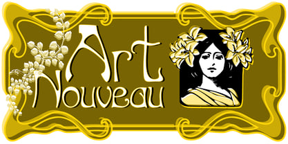 P22 Art Nouveau Fuente Póster 1