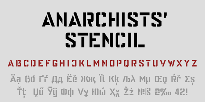 Anarchists Stencil Font Poster 2