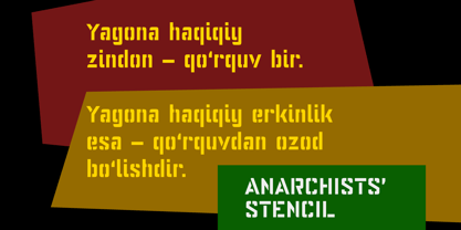 Anarchists Stencil Font Poster 5