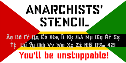 Anarchists Stencil Font Poster 7