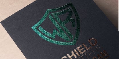Shield 2 Letters Monogram Font Poster 3