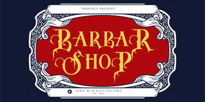 Barbar Shop Fuente Póster 1