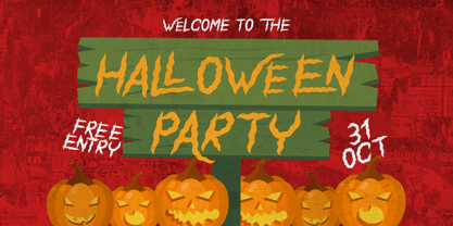 Shaky Halloween Font Poster 10