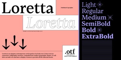 Loretta Font Poster 1