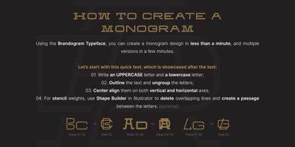 Brandogram Monogram Typeface Font Poster 5