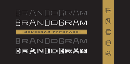 Brandogram Monogram Typeface Font Poster 1