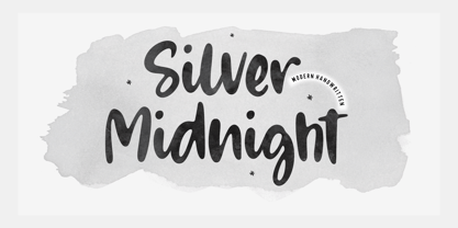 Silver Midnight Font Poster 1
