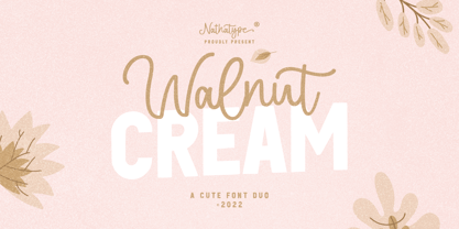 Walnut Cream Font Poster 1