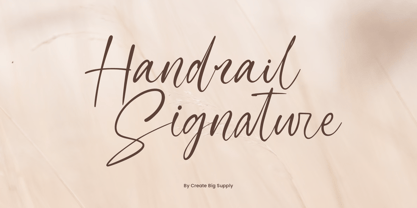 Handrail Signature Font Poster 1