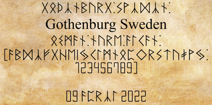 Ongunkan Gothenburg Futhark Swe Font Poster 4