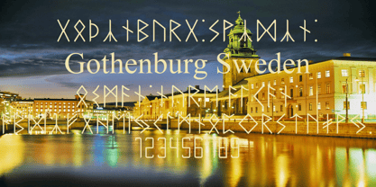 Ongunkan Gothenburg Futhark Swe Font Poster 2