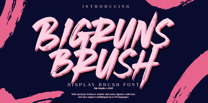 Bigruns Brush Font Poster 1