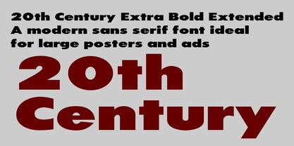 20th Century ExtraBold Extended Fuente Póster 3