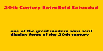 20th Century ExtraBold Extended Fuente Póster 5