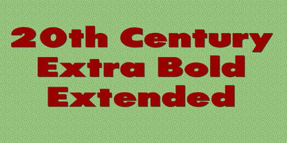 20th Century ExtraBold Extended Fuente Póster 1