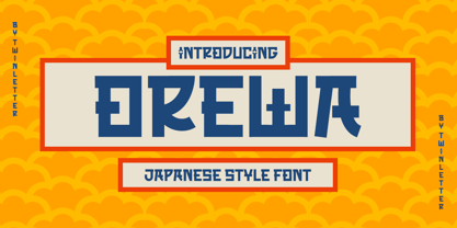 Orewa Japanese Style Font Poster 1