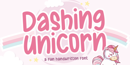 Dashing Unicorn Font Poster 1