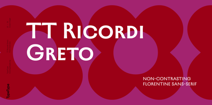 TT Ricordi Greto Font Poster 2