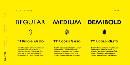 TT Ricordi Greto Font Poster 1