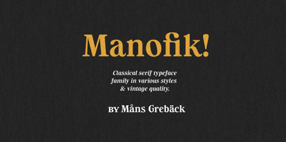 Manofik Font Poster 1