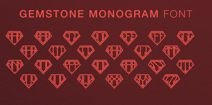 Gemstone Monogram Fuente Póster 2
