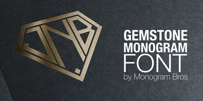 Gemstone Monogram Font Poster 5