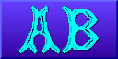 Cross Stitch Noble Font Poster 2