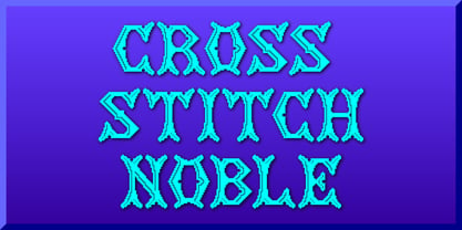 Cross Stitch Noble Font Poster 1