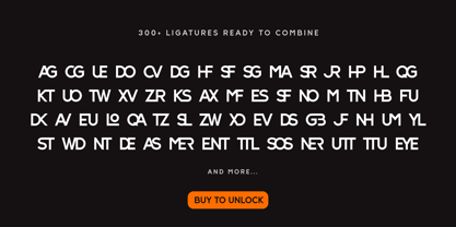 Hundred Ligature Font Poster 8