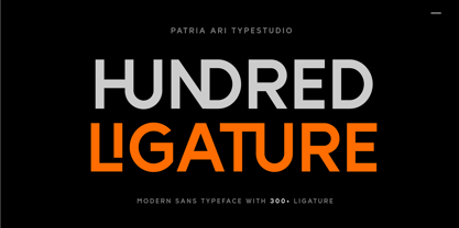 Hundred Ligature Font Poster 1