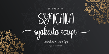 Syakaila Script Font Poster 1