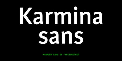 Karmina Sans Police Poster 1