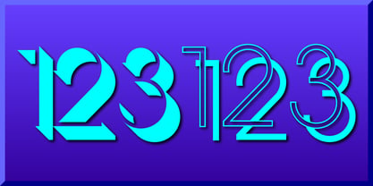Display Digits Eight Font Poster 3